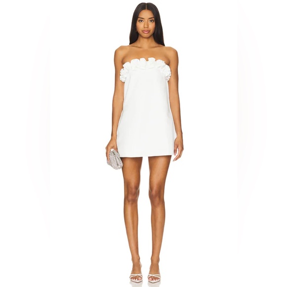 WeWoreWhat Dresses & Skirts - WeWoreWhat White Rosette Mini Dress